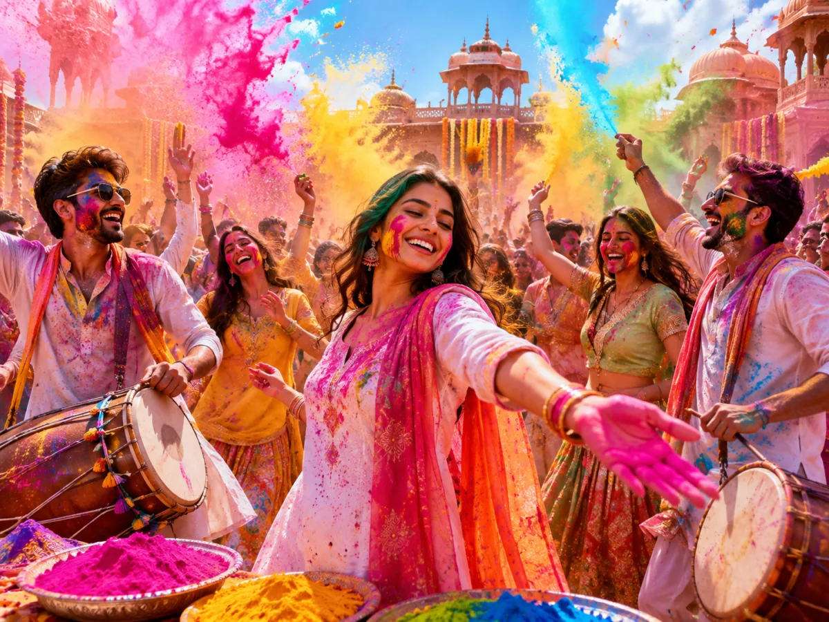 Holi — The festival of colors marking spring's arrival and the triumph of good over evil.