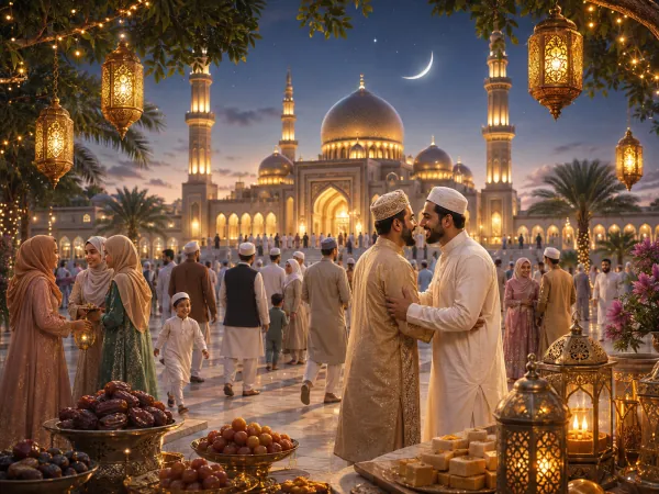 Eid al-Fitr — The festival of breaking the fast — the end of Ramadan.