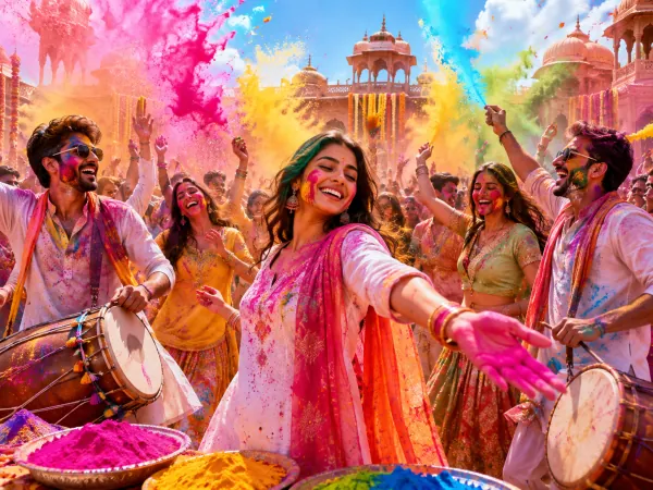 Holi — The festival of colors marking spring's arrival and the triumph of good over evil.