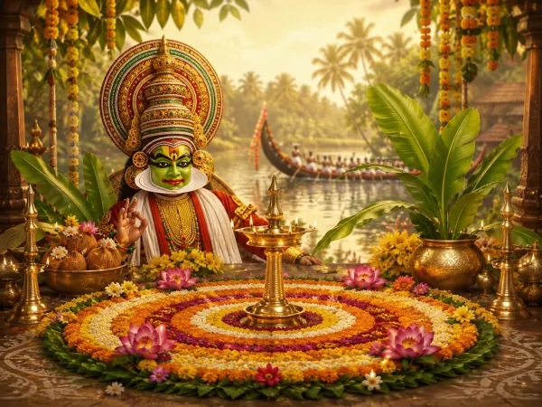 Onam — The Kerala harvest festival — welcoming King Mahabali.